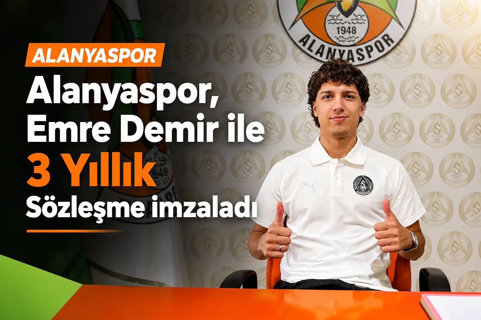 Alanyaspor, Emre Demir ile 3 Yıllık Sözleşme İmzaladı