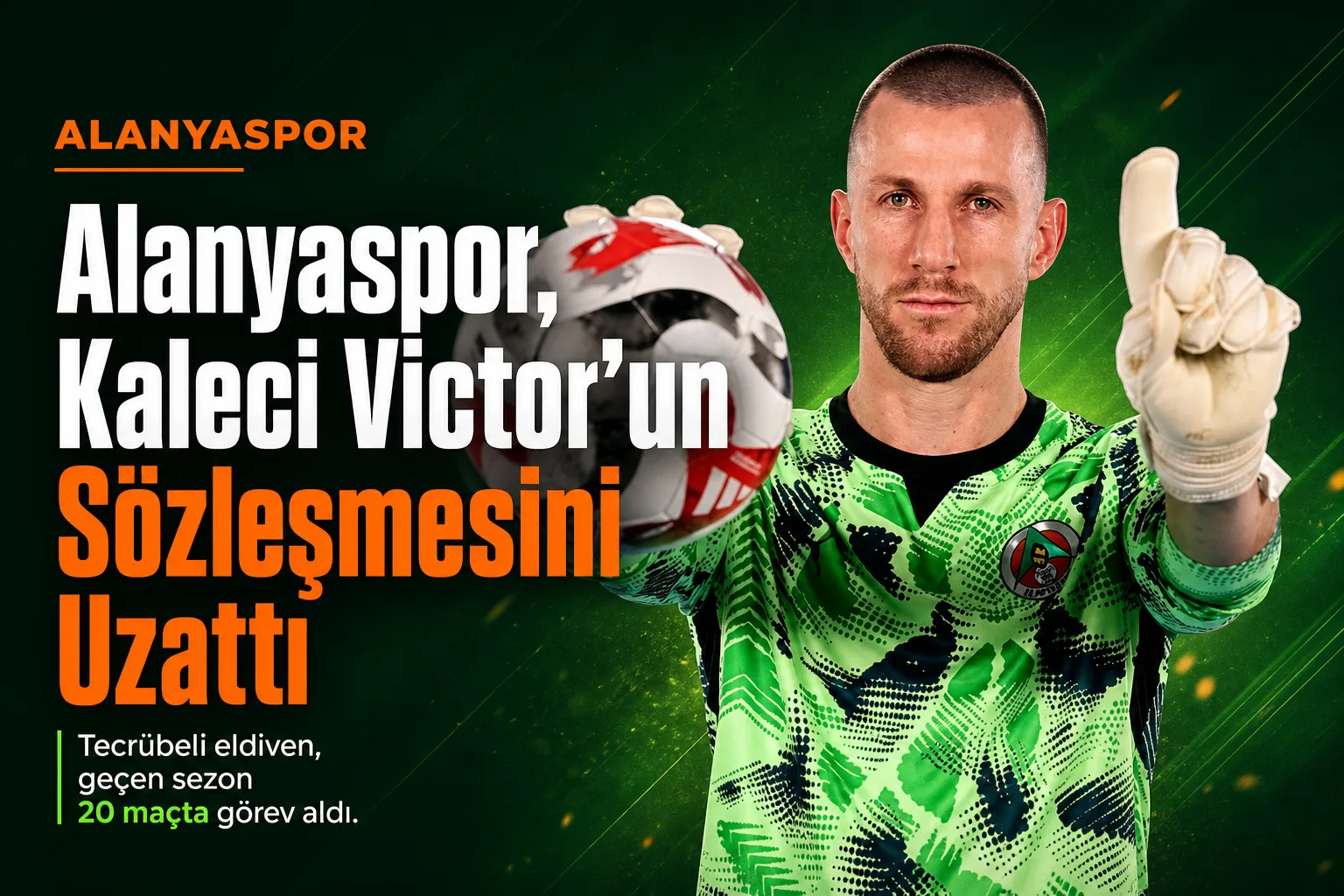 Alanyaspor, Kaleci Victor'un Sözleşmesini Uzattı