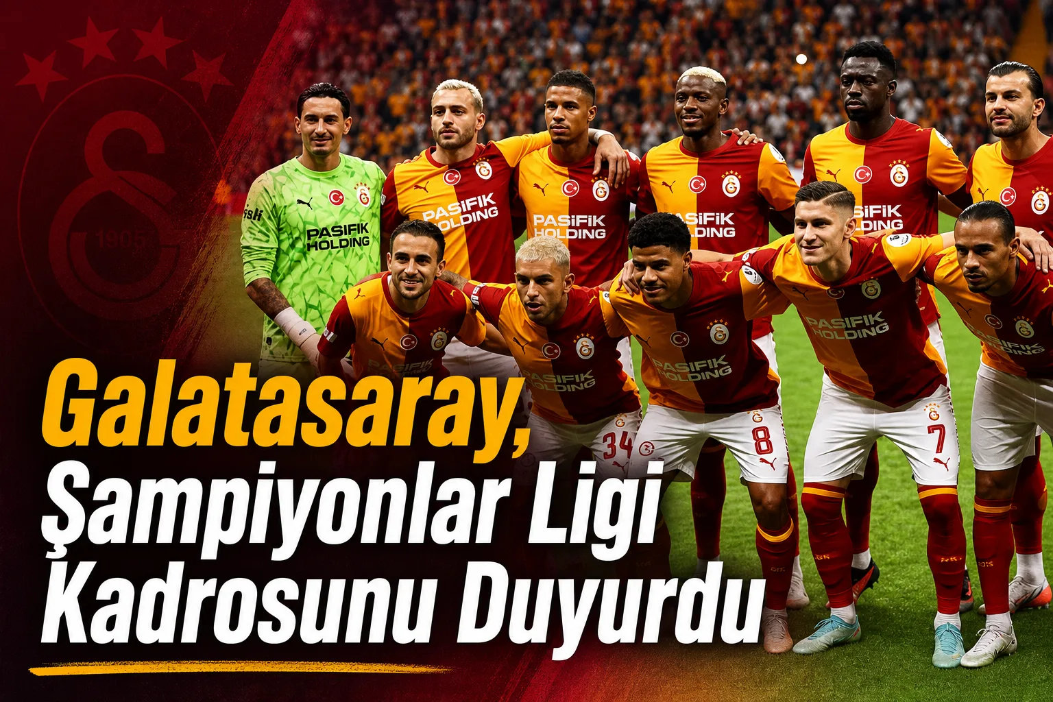 Galatasaray, Şampiyonlar Ligi Kadrosunu Duyurdu