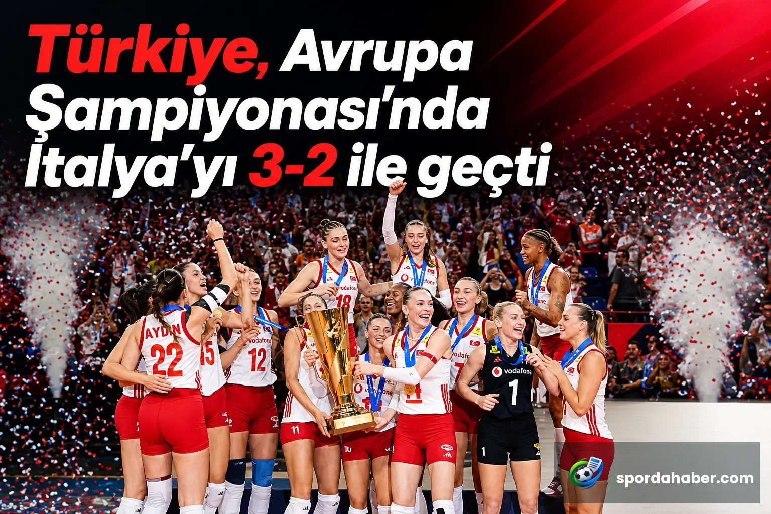 Türkiye, Avrupa Şampiyonası'nda İtalya'yı 3-2 ile geçti